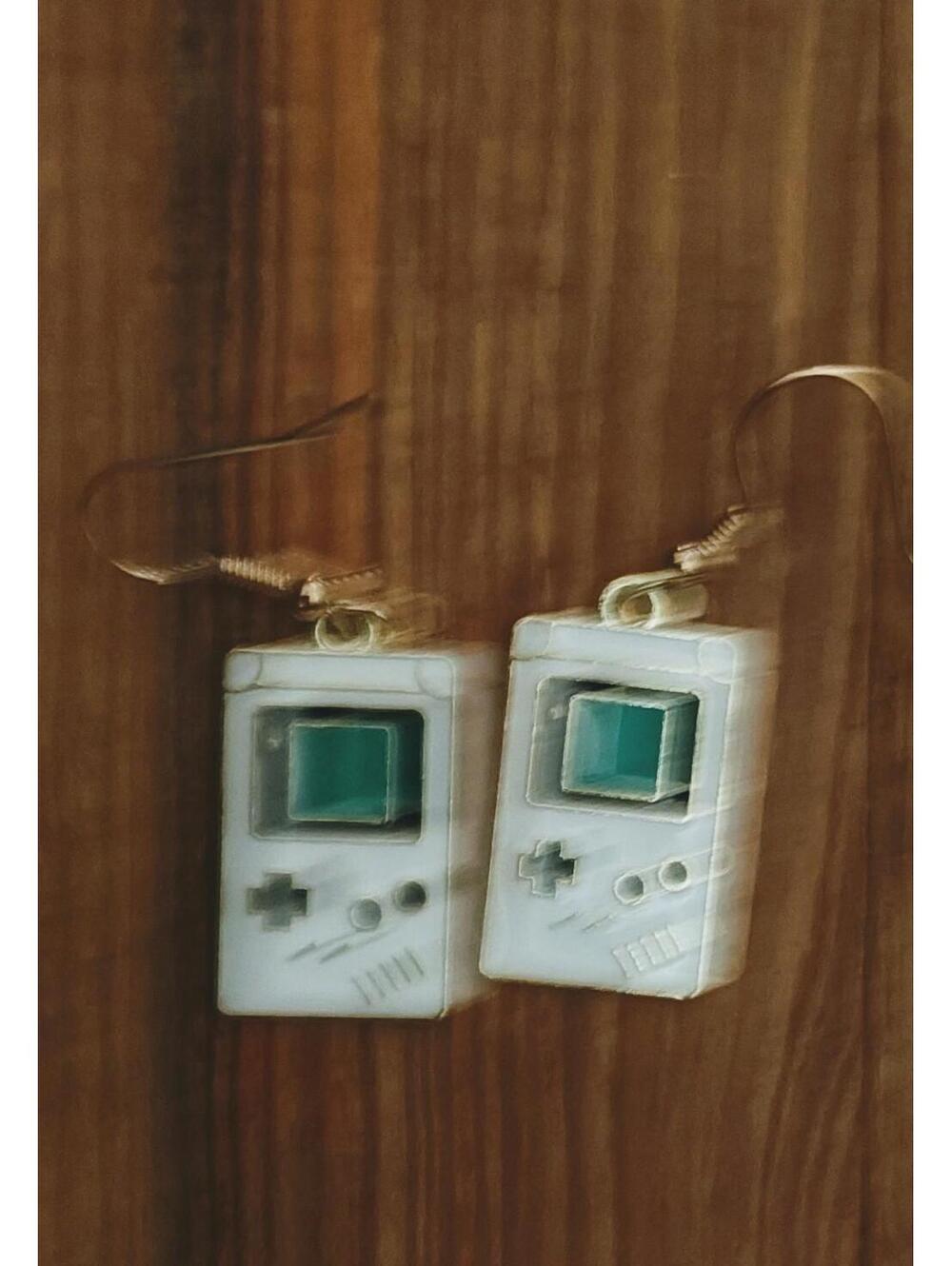 Gameboy Acrylic Earrings - Sterling Silver - Dangle - NEW